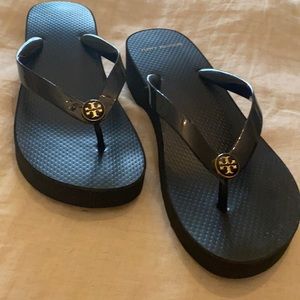 Tory Burch wedge flip flops